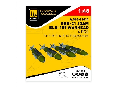 Gbu-31 Jdam / Blu-109 Warhead (4 Pcs / 3d-printed) - image 1
