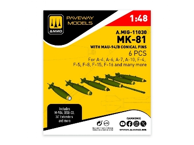 Mk.81 With Mau-94/B Conical Fin (6 Pcs / 3d-printed) - image 1