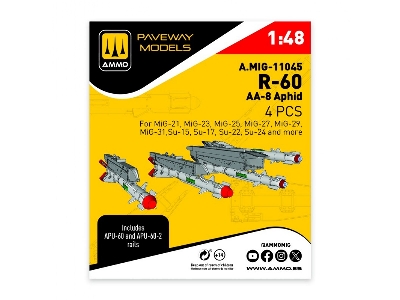 R-60 - Aa-8 Aphid (4 Pcs / 3d-printed) - image 1