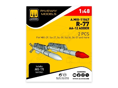 R-77 - Aa-12 Adder (2 Pcs / 3d-printed) - image 1