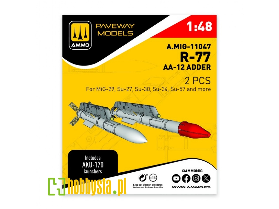 R-77 - Aa-12 Adder (2 Pcs / 3d-printed) - image 1