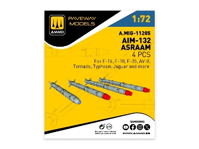 Aim-132 Asraam (4 Pcs / 3d-printed) - image 1