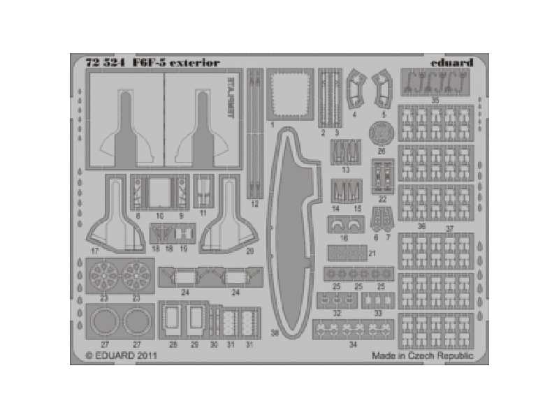 F6F-5 exterior 1/72 - Eduard - image 1