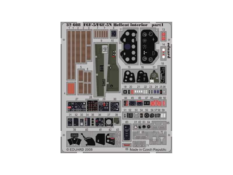 F6F-5/ F6F-5N interior S. A. 1/32 - Trumpeter - image 1