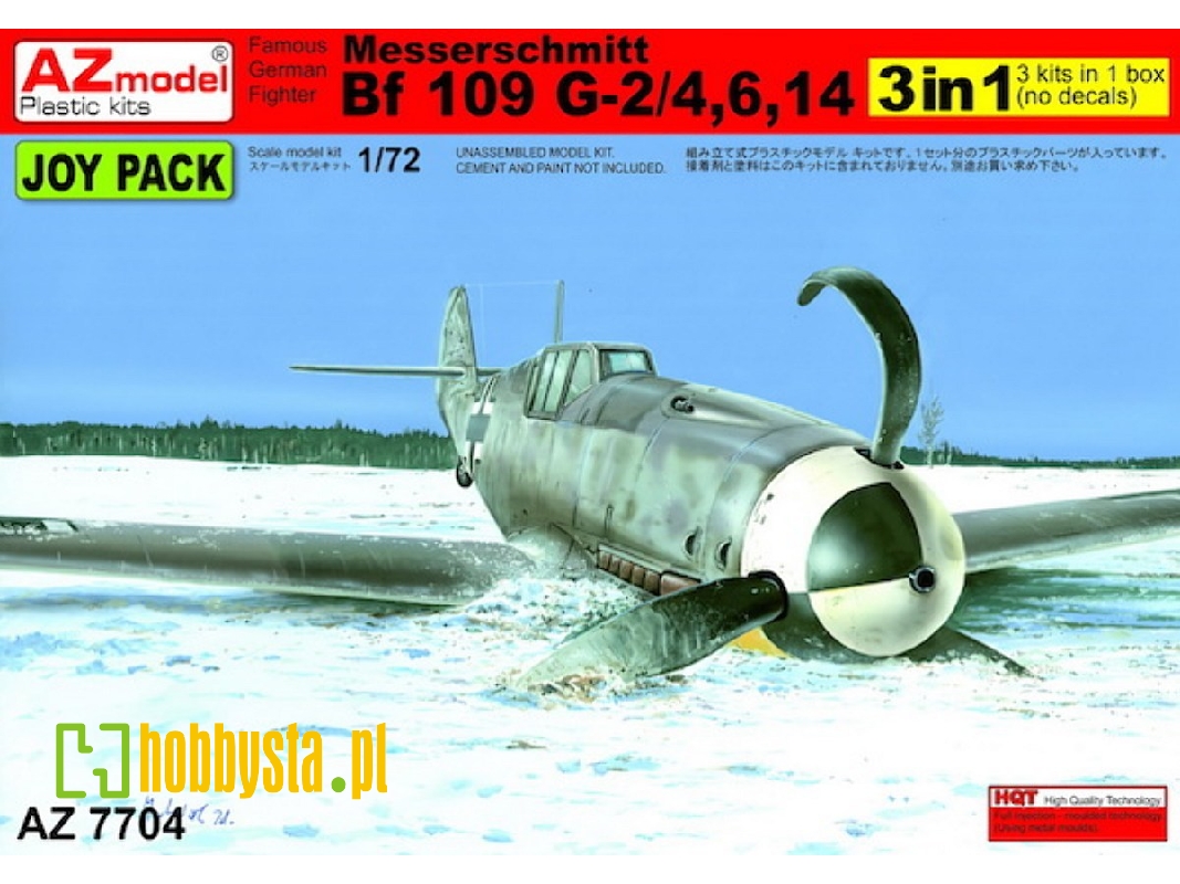 Messerschmitt Bf 109g-2/Bf 109g-4/Bf 109g-6/Bf 109g-14 (Sprues Only), 3 Kits Only. No Decals - image 1