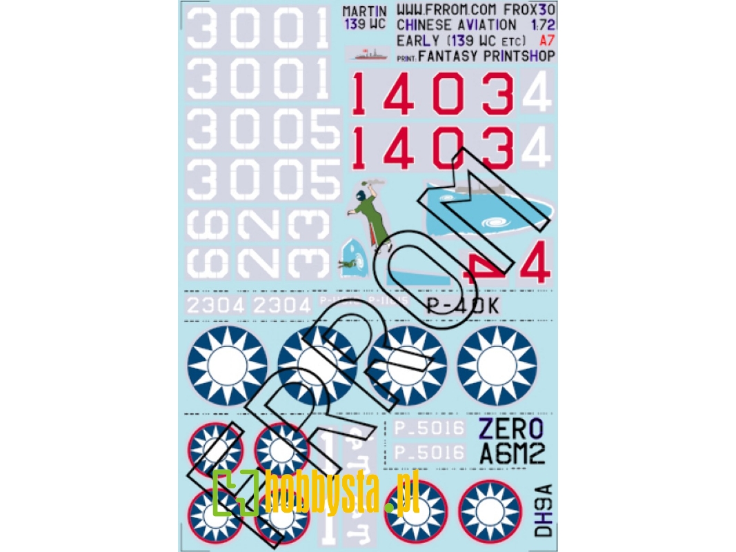 China Early (Martin 139 Wc, Dh-9, Zero And Curtiss P-40k) - image 1