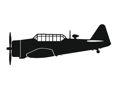 Sticker T-6g Texan (15 Cm Black) - image 1