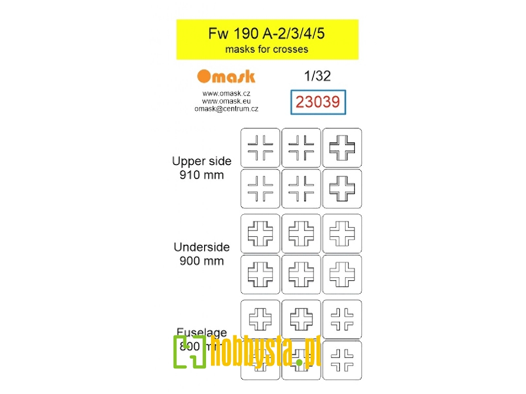 Focke Wulf Fw-190 A-2 / A-3 / A-4 / A-5 - Masks For Crosses - image 1