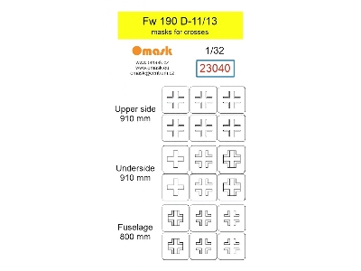 Focke Wulf Fw-190 D-11 / D-13 - Masks For Crosses - image 1