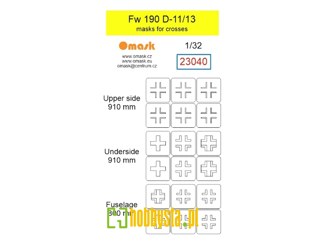 Focke Wulf Fw-190 D-11 / D-13 - Masks For Crosses - image 1