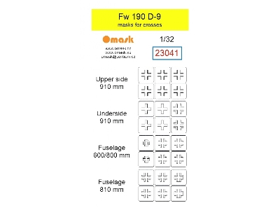 Focke Wulf Fw-190 D-9 - Masks For Crosses - image 1