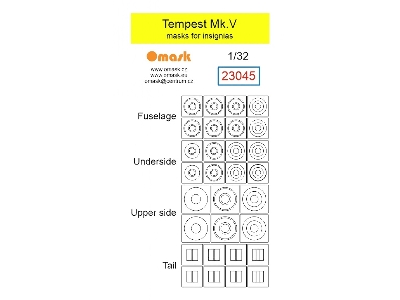 Hawker Tempest Mk.V - Masks For Raf Insignias - image 1