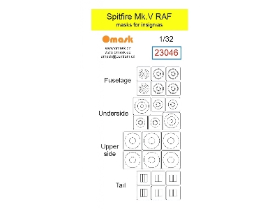 Supermarine Spitfire Mk.V - Raf Masks For Insignias - image 1