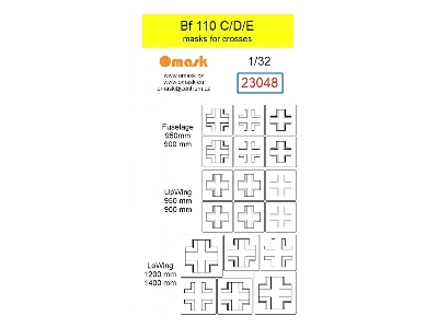 Messerschmitt Bf-110 C / D / E - Masks For Crosses - image 1