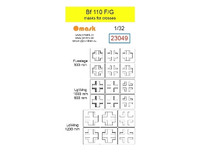 Messerschmitt Bf-110 F / G - Masks For Crosses - image 1