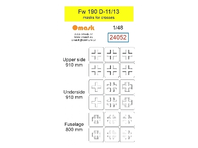 Focke Wulf Fw-190 D-11 / D-13 - Masks For Crosses - image 1
