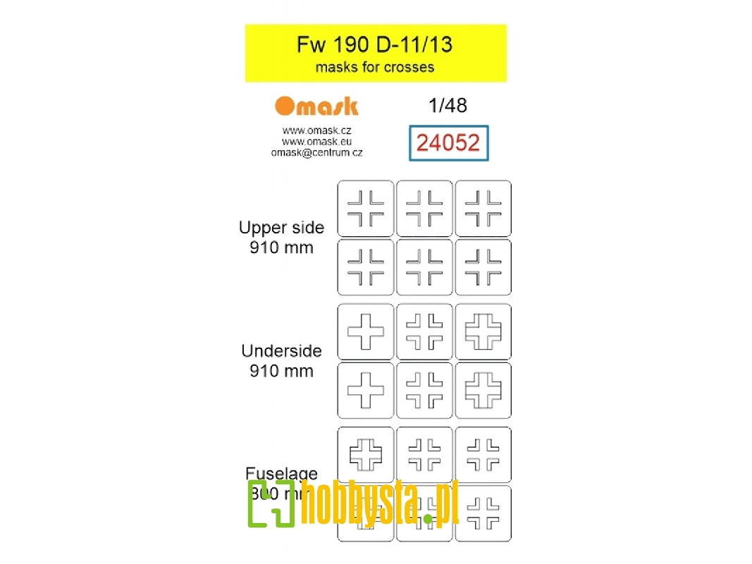Focke Wulf Fw-190 D-11 / D-13 - Masks For Crosses - image 1
