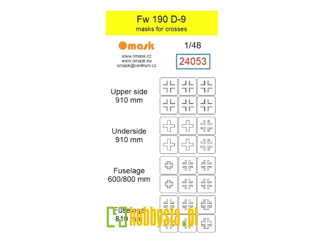 Focke Wulf Fw-190 D-9 - Masks For Crosses - image 1