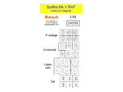 Supermarine Spitfire Mk.V - Raf Masks For Insignias - image 1