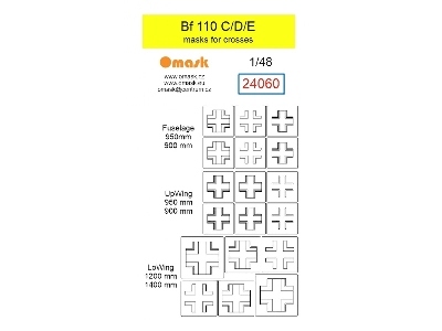 Messerschmitt Bf-110 C / D / E - Masks For Crosses - image 1