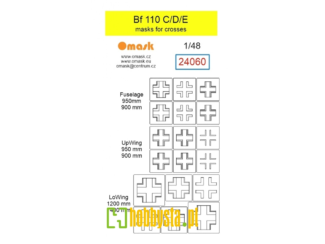 Messerschmitt Bf-110 C / D / E - Masks For Crosses - image 1