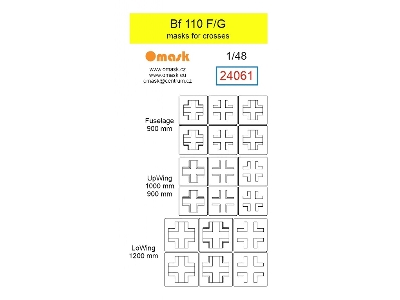 Messerschmitt Bf-110 F / G - Masks For Crosses - image 1