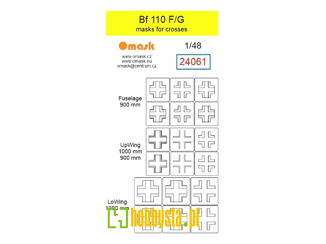 Messerschmitt Bf-110 F / G - Masks For Crosses - image 1