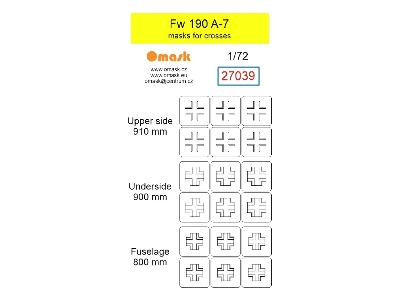 Focke Wulf Fw-190 A-7 - Masks For Crosses - image 1