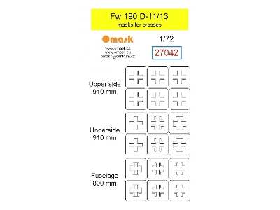 Focke Wulf Fw-190 D-11 / D-13 - Masks For Crosses - image 1