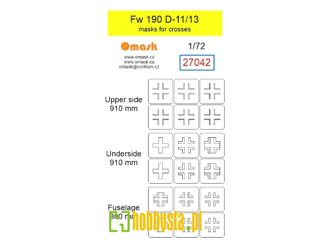 Focke Wulf Fw-190 D-11 / D-13 - Masks For Crosses - image 1