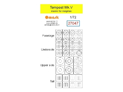 Hawker Tempest Mk.V - Masks For Raf Insignias - image 1