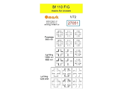 Messerschmitt Bf-110 F / G - Masks For Crosses - image 1