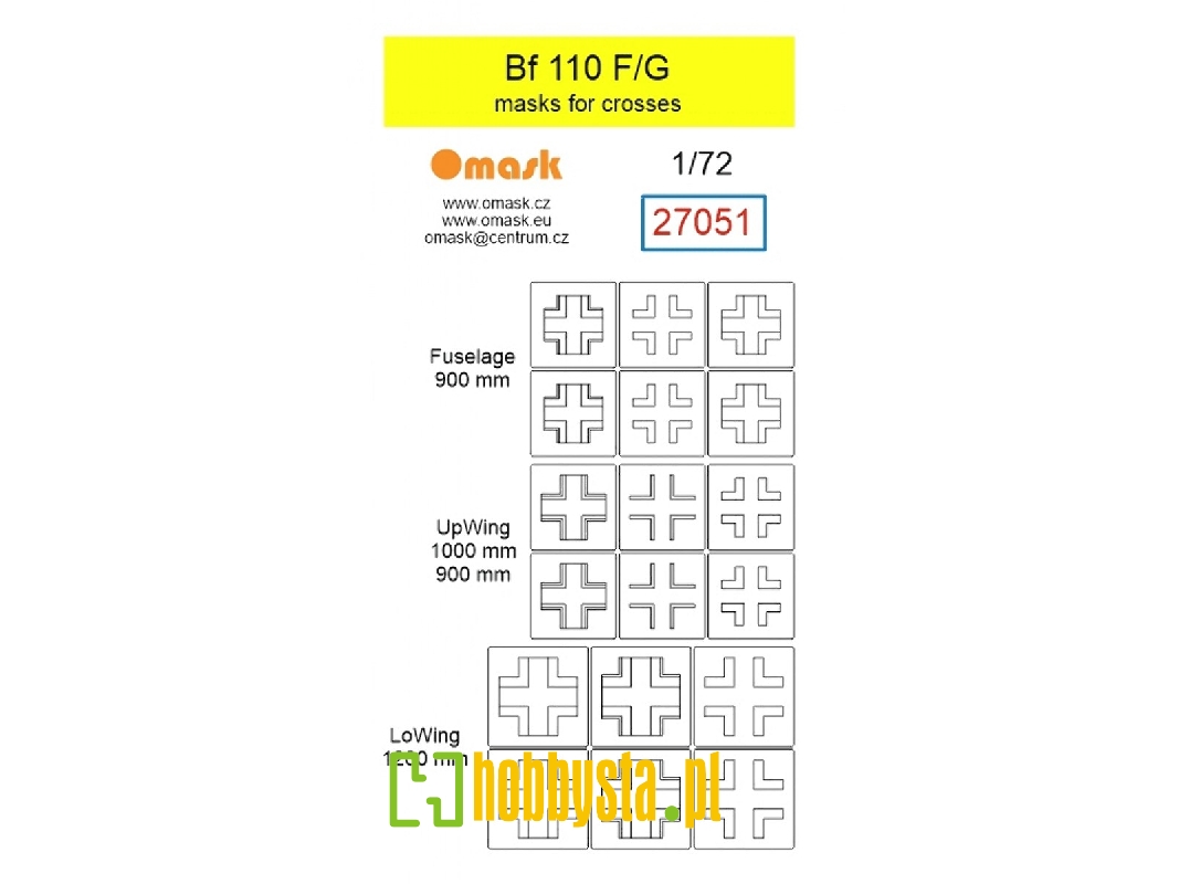 Messerschmitt Bf-110 F / G - Masks For Crosses - image 1
