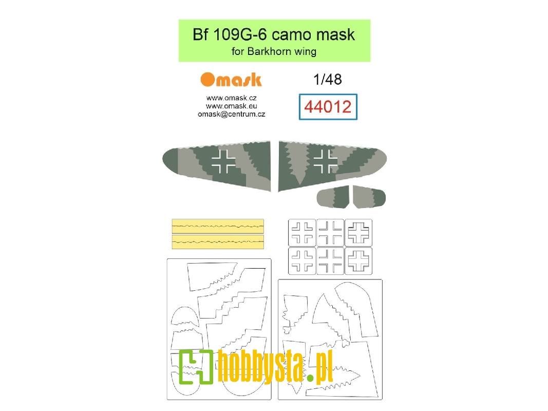 Messerschmitt Bf-109 G-6 - Camo Mask (For Barkhorn Wing Kits) - image 1