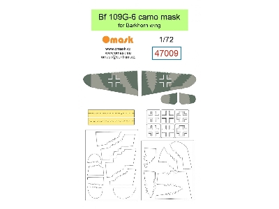 Messerschmitt Bf-109 G-6 - Camo Mask (For Barkhorn Wing Kits) - image 1