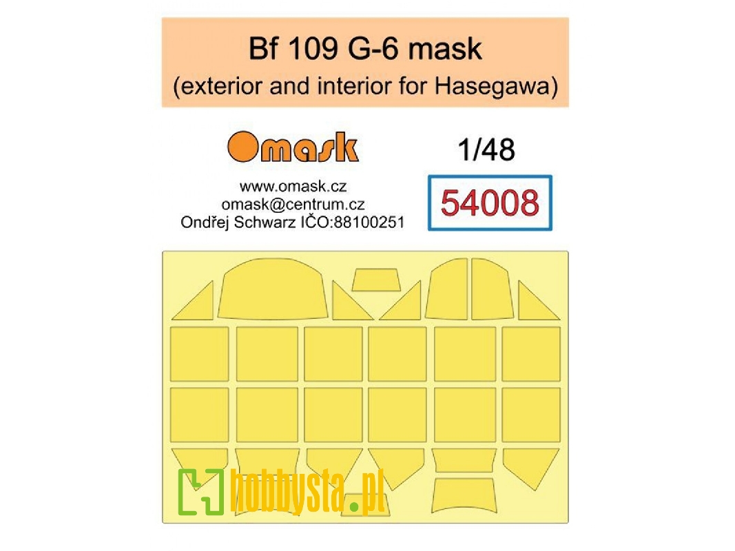 Messerschmitt Bf-109 G-6 - Exterior And Interior Masks (For Hasegawa Kits) - image 1