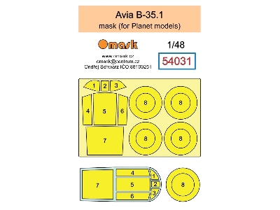 Avia B-35.1 Masks (For Planet Models Kits) - image 1
