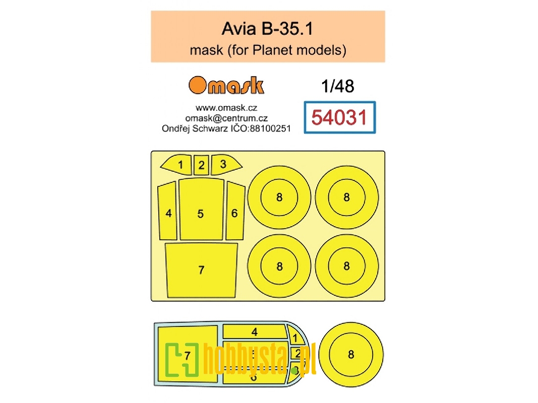 Avia B-35.1 Masks (For Planet Models Kits) - image 1
