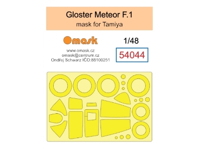Gloster Meteor F.1 Masks (For Tamiya Kits) - image 1