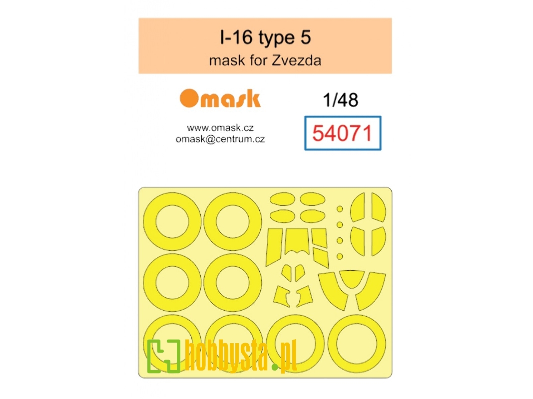 Polikarpov I-16 Type 5 - Mask Set (For Zvezda) - image 1