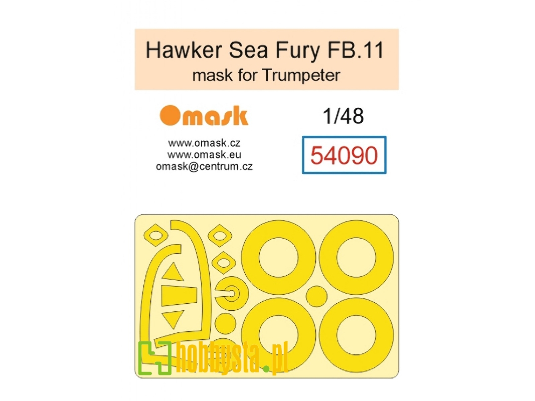 Hawker Sea Fury Fb.11 - Mask Set (For Trumpeter Kits) - image 1