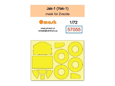 Yakovlev Yak-1 - Mask Set (For Zvezda Kits) - image 1