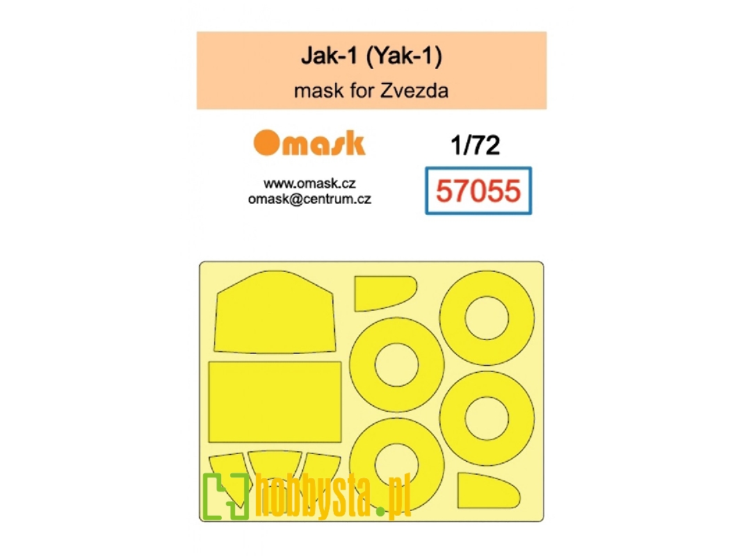 Yakovlev Yak-1 - Mask Set (For Zvezda Kits) - image 1