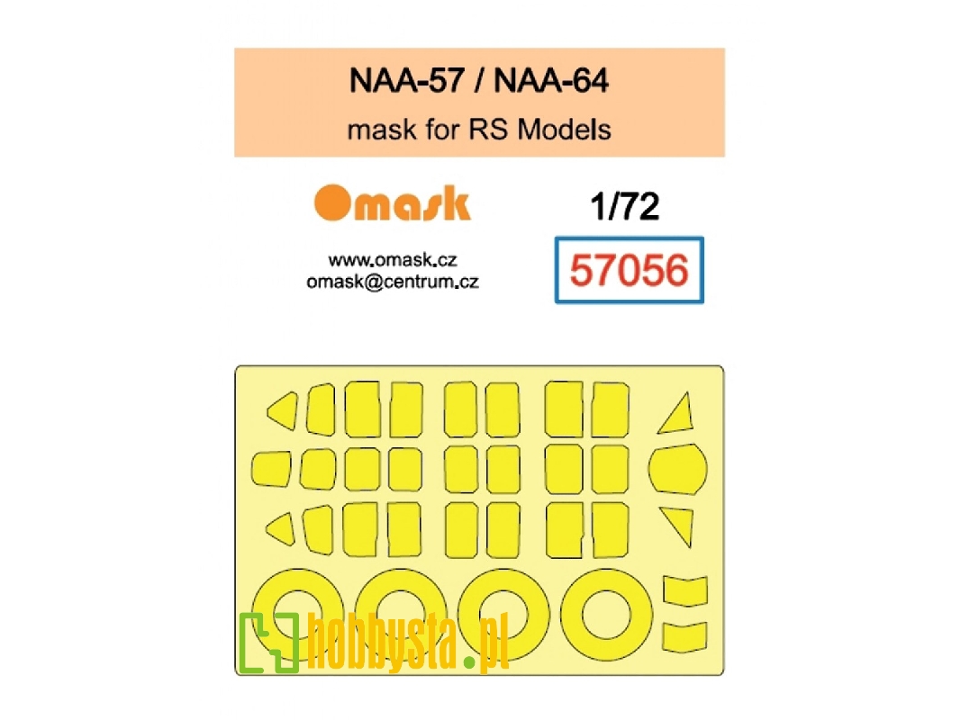 North American Naa-57 / Naa-64  Mask Set (For Rs Models Kits) - image 1