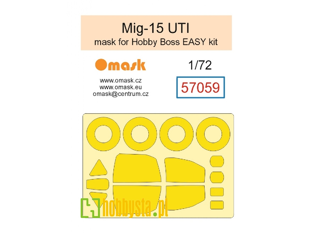 Mig-15 Uti - Mask Set (For Hobby Boss Easy Kits) - image 1