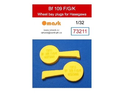 Messrschmitt Bf-109 F/G/K - Wheel Bay Plugs (For Hasegawa / Hobby 2000 Kits) - image 1