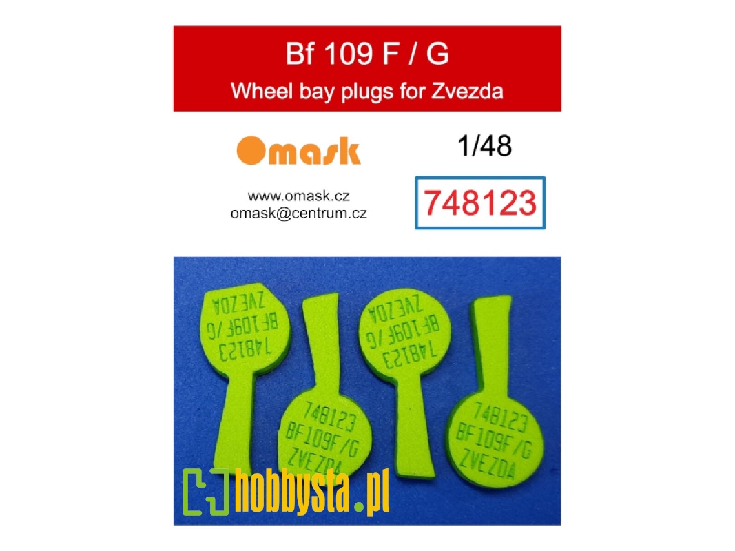 Messerschmitt Bf-109 F/G - Wheel Bay Plugs (For Zvezda Kits) - image 1