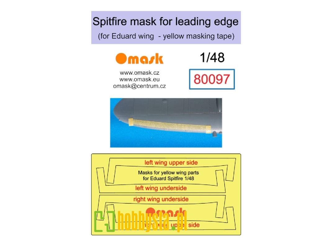 Supermarine Spitfire - Mask For Leading Edge (For Eduard Kits) - image 1