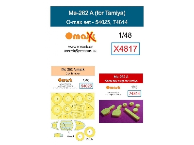 Messerschmitt Me-262 A - O-max Set (For Tamiya Kits) - image 1