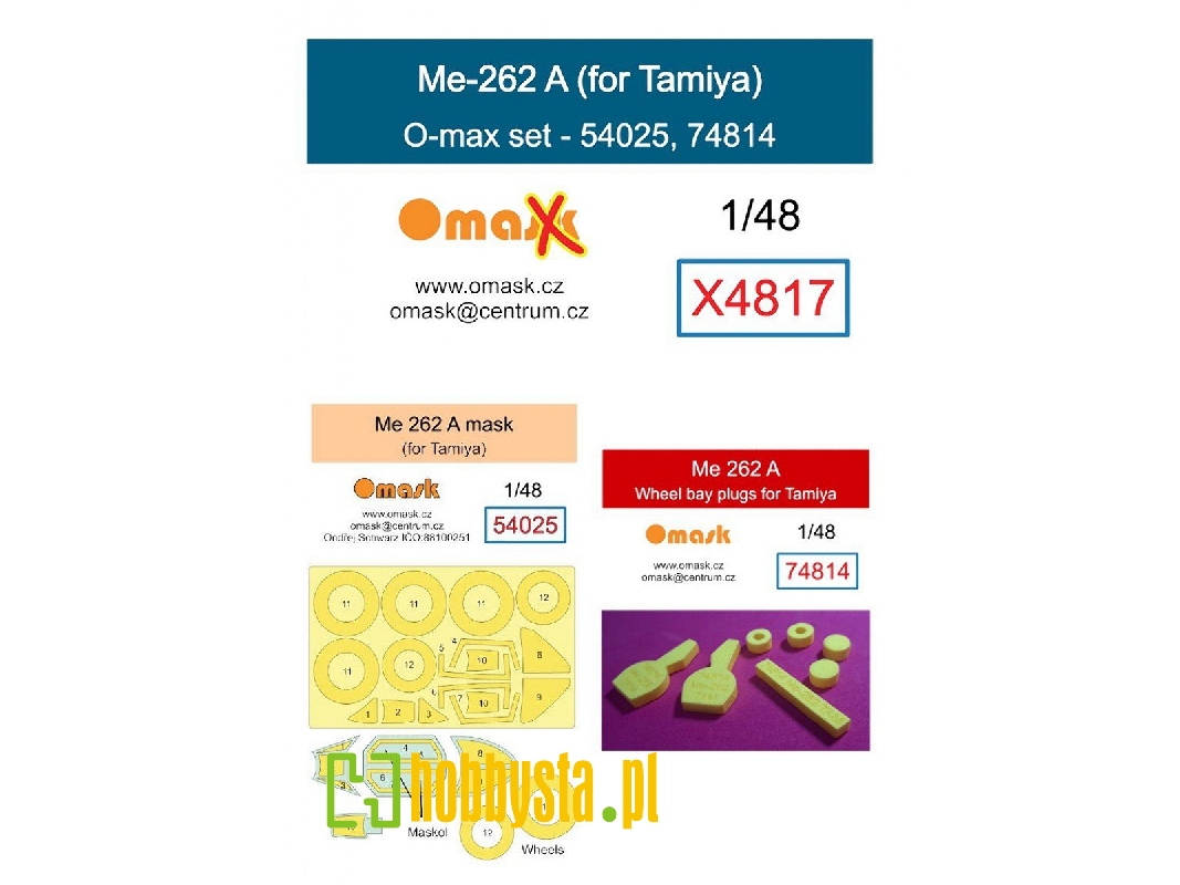 Messerschmitt Me-262 A - O-max Set (For Tamiya Kits) - image 1
